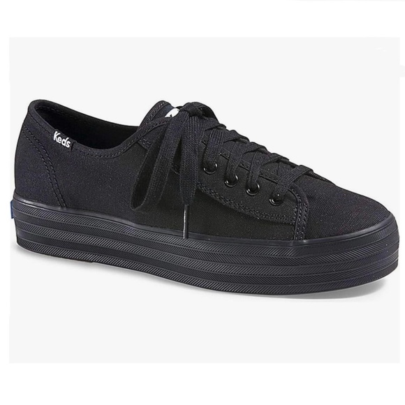 SALE!!!🏷️ Keds Triple Kick Platform Sneaker Black - 7.5M - Picture 1 of 14